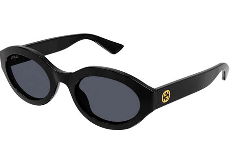 Minimal GG oval sunglasses in black 